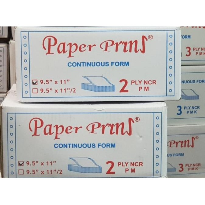 

Continuous Form Paper Print 9.5 x 11" 2 Ply Rangkap K2 Bagi 2 Belah 2