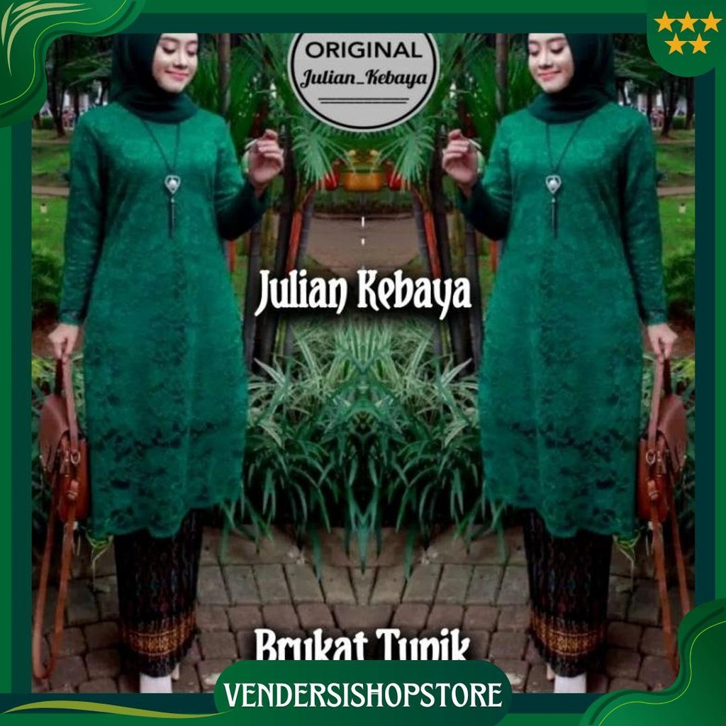 Kebaya Brokat Tunik Modern / Set Tunik Brukat Muslim / Setelan Kebaya Brukat Jumbo / Kebaya Wisuda O