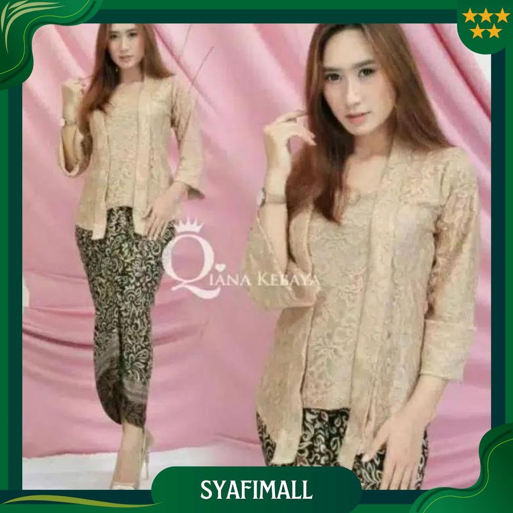 Set Kebaya Kutubaru Brokat Modern Baju Wisuda Pesta Kondangan Tunangan Kartinian Atasan Kebaya Tradi