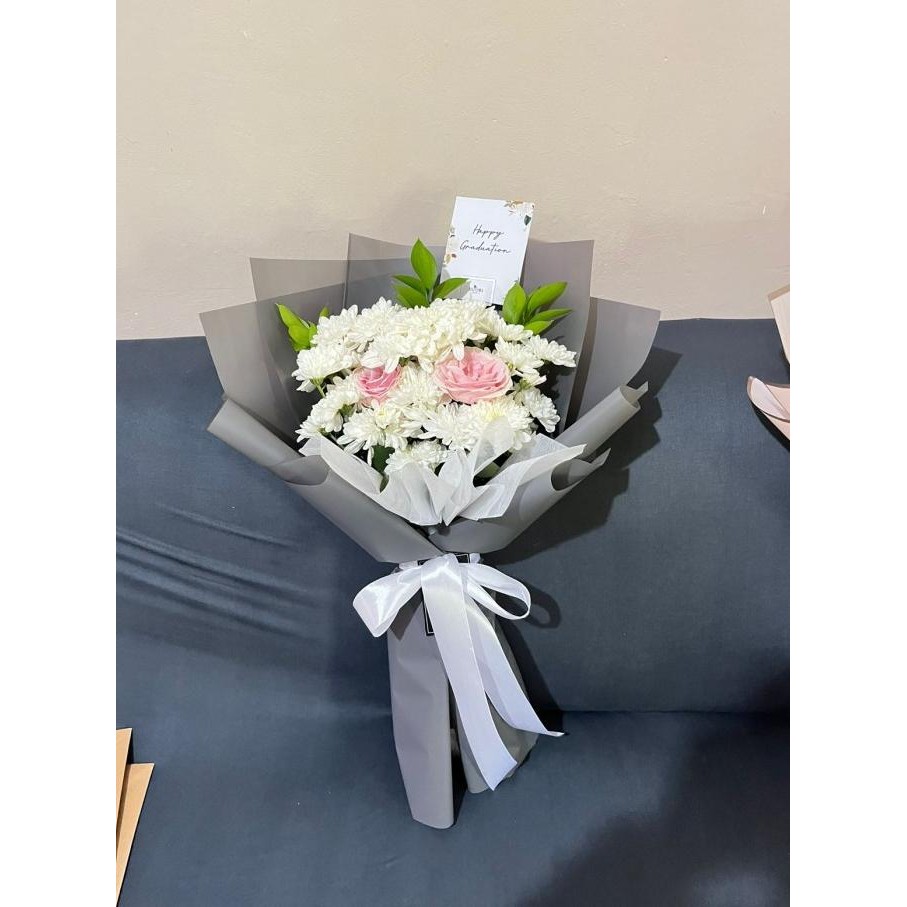 Buket bunga mawar krisan mix - florist bogor Terlaris