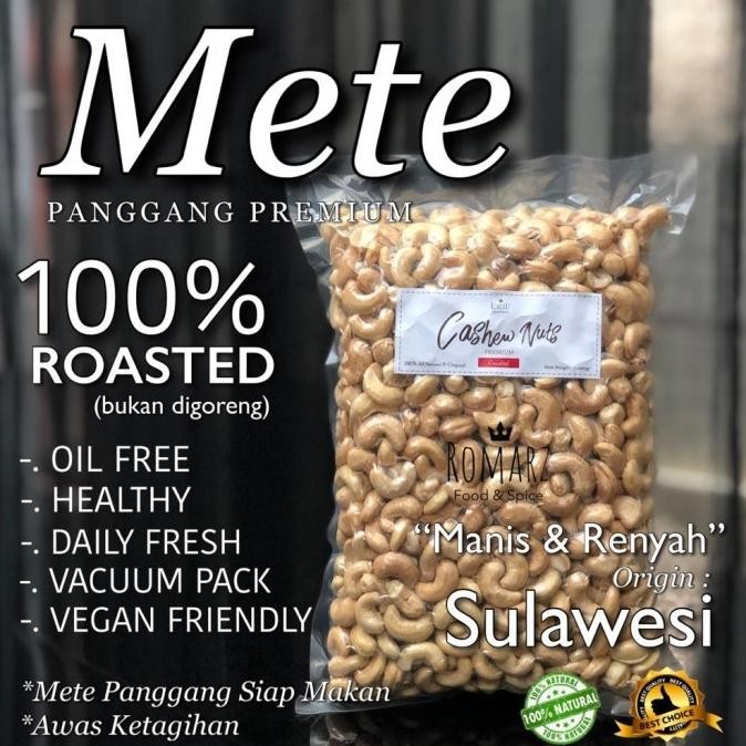 

(Good) KACANG METE MEDE OVEN PANGGANG SUPER ROASTED ORIGINAL 1kg
