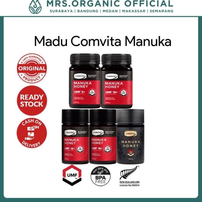 

Madu Manuka Honey Comvita UMF 5+ 10+ 15+ 18+ 20+ 250gr 500g - Kesehatan Antibakteri Antioksidan PRA