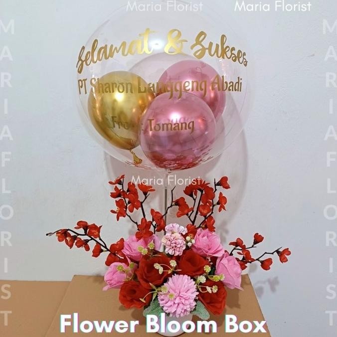 Bloom Box Birthday Grand Opening - Buket Balon - Buket Bunga Balon Terlaris