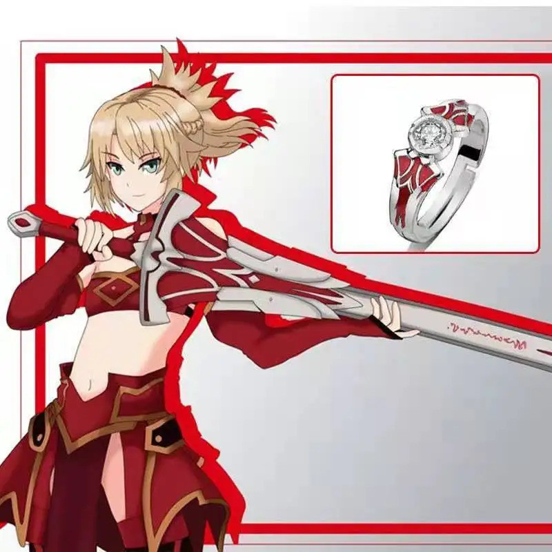 Fate Apocrypha stay night Saber Mordred Ring FGO Cosplay Merch Costume accessory Prop Gift Fashion