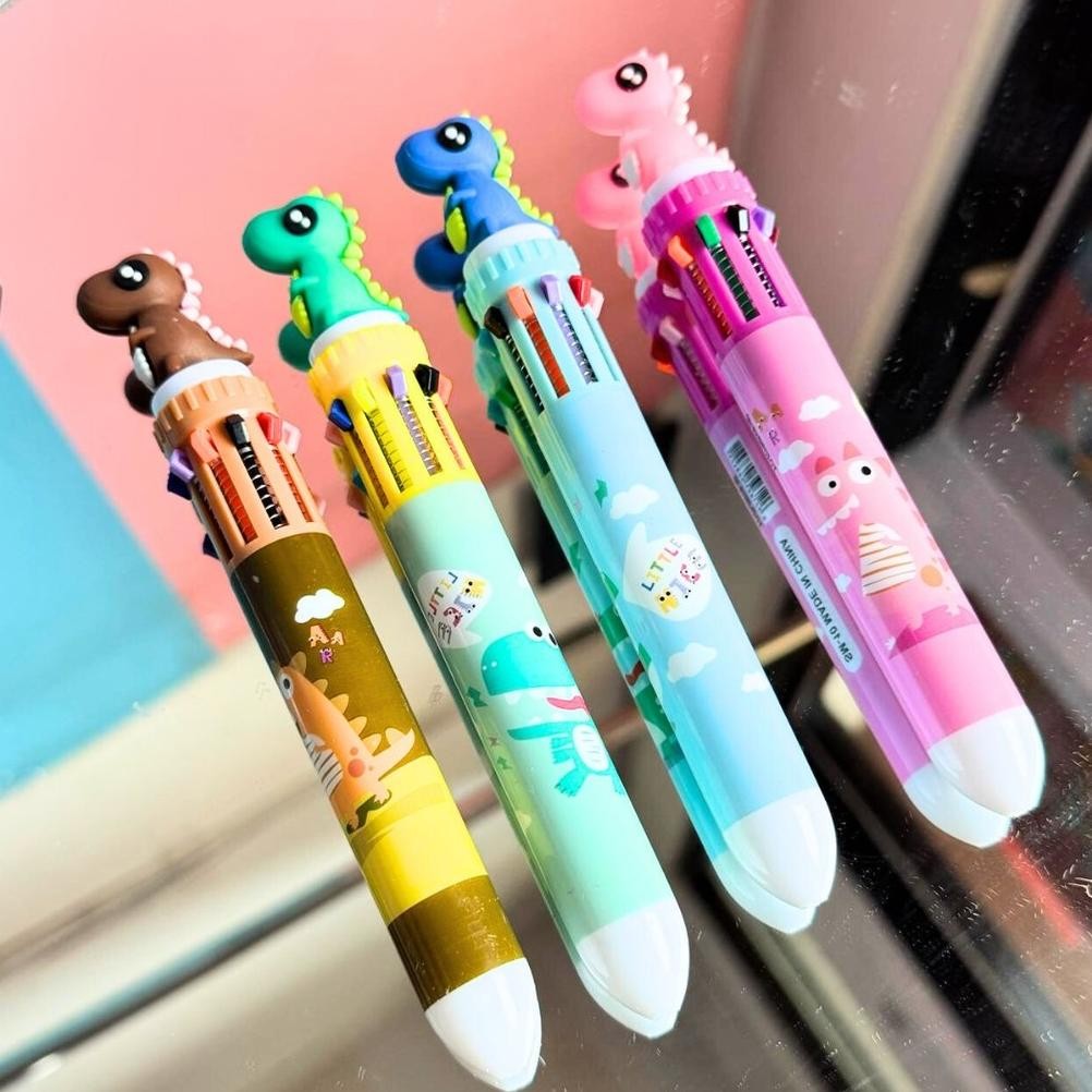 

As23 PULPEN 10 IN 1 WITH FIGURINE ON TOP ballpen alat tulis atk stationery lucu Murah