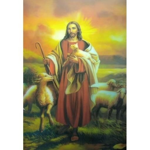 rg-4 Gambar 3D Kristen Katolik gambar rohani Yesus Maria perjamuan kudus Terlaris