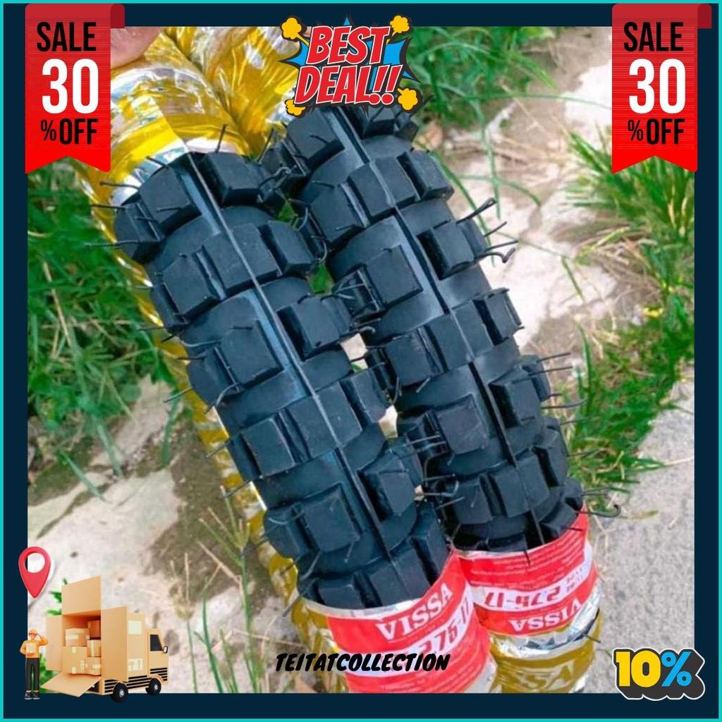 Ban Cross Ring 17 Sepasang Depan Belakang Ukuran 250 Ring 17 Dan 275 Ring 17 Ban Revo Supra Karisma 