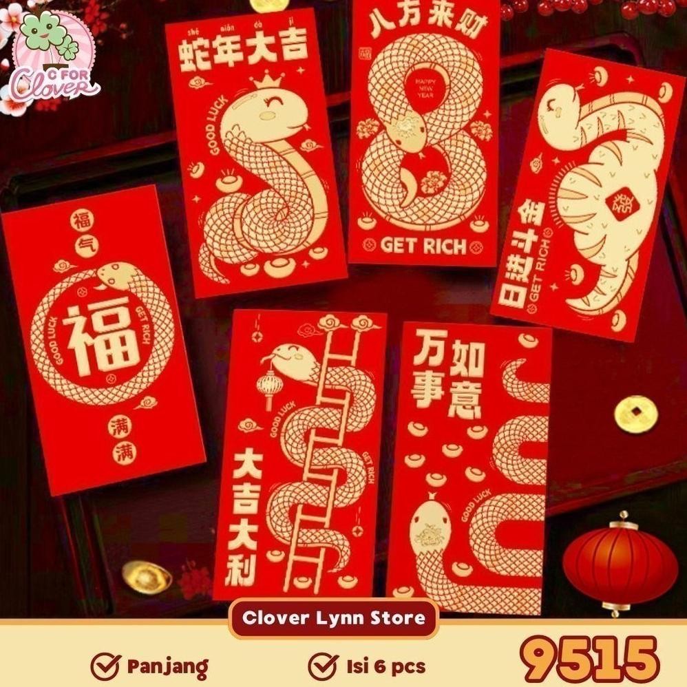 

gfd-12 ANGPAO PREMIUM IMLEK SNAKE YEAR ISI 6 PCS amplop chinese new year hongpao tahun ular Berkualitas