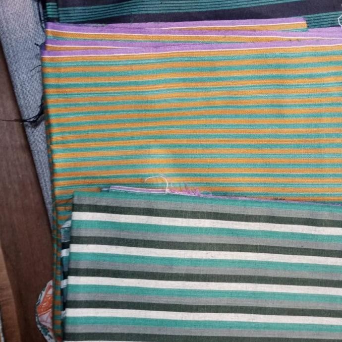 bahan kain tenun lurik hijau garis klasik adat jogja solo [terbaik]