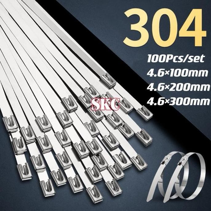 

Promo Kabel Ties Stainless #304 isi 100bh 4.6x300 / Cable Tie Stainless Steel 304 Baja COD