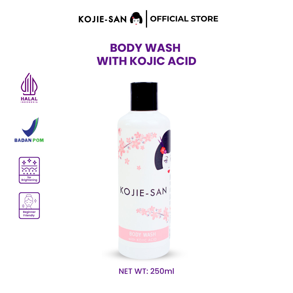 KOJIE-SAN Body Wash 250ml Soap Whitening Moisturizing With Kojic Acid Mencerahkan Kulit