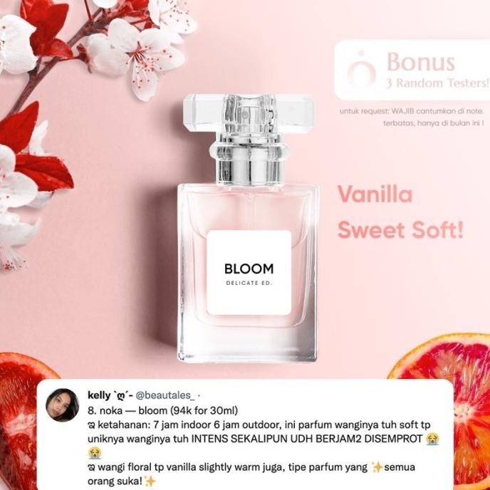 NOKA PERFUME PARFUM NOKA BLOOM CREAME ROSE EIDEN PARFUM WANITA AGR