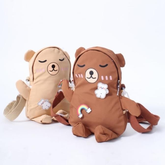 >>>>>] tas selempang teddy bear parasut