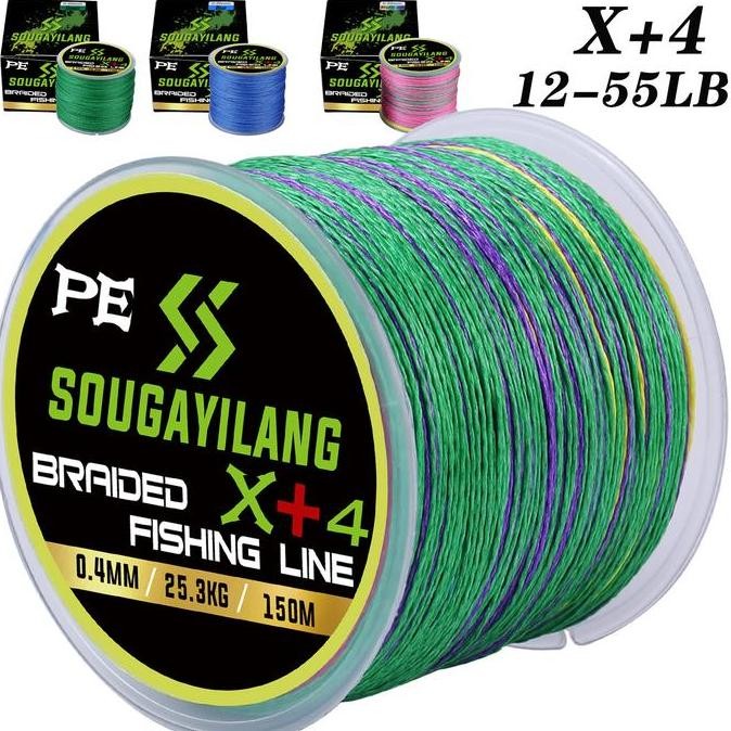 Sale Sougayilang 150M Pe Senar Pancing 0.1Mm-0.4Mm 5.6Kg-25.3Kg 12.3-55.8Lb Kuat Lompat Senar Pancin