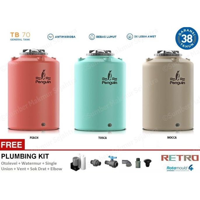 Tangki / Tandon / Toren Air Penguin 650 Liter - TB 70 (TB70)
