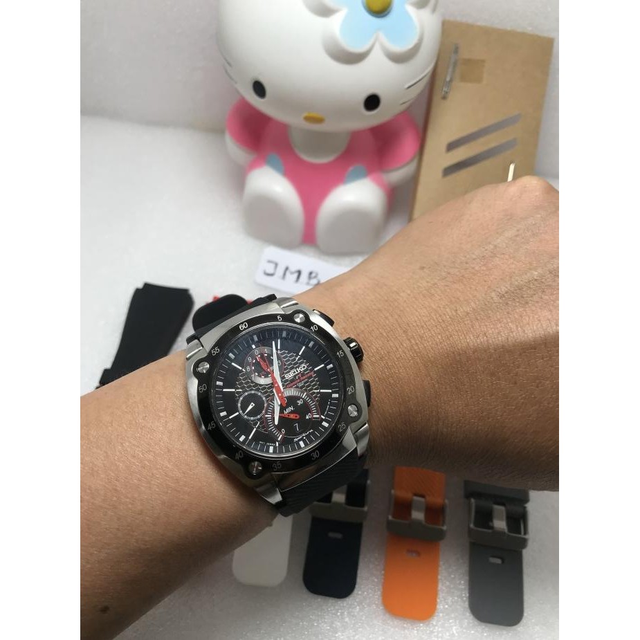 Strap tali rubber jam tangan seiko sportura F1 honda racing 22mm murah