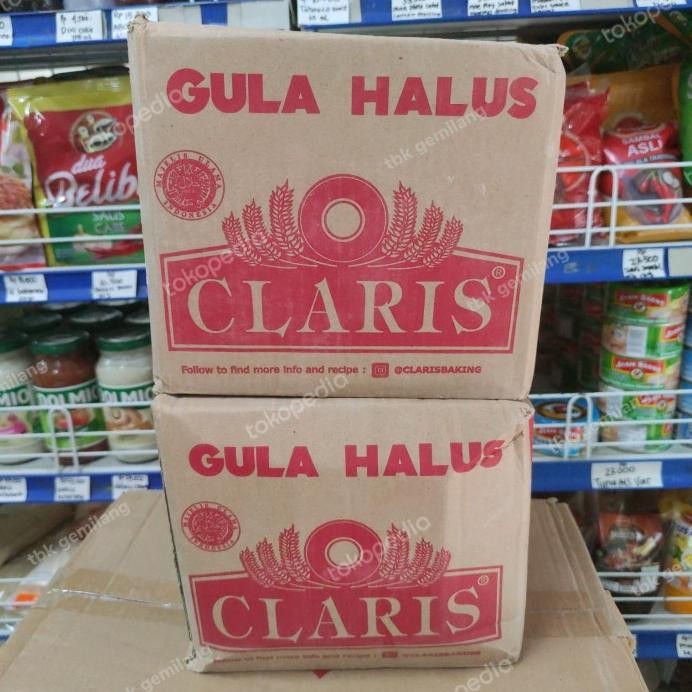 

Claris gula halus 250gr dus 16 bks murah
