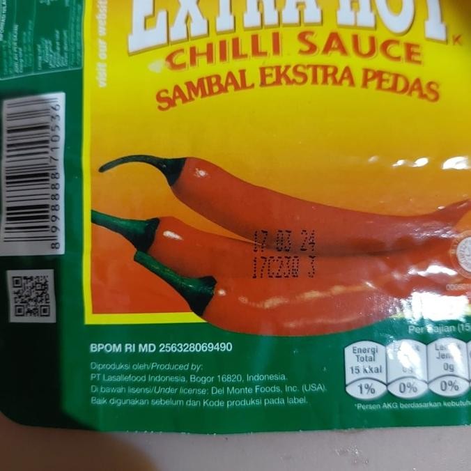 

Delmonte Saus Tomat Ketchup / Sambal Extra Hot Galon 5,5 / 5,7 kg murah