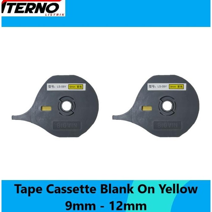 

Biovin Label Tape Cassette Ls-12Y 12Mm Black On Yellow Co