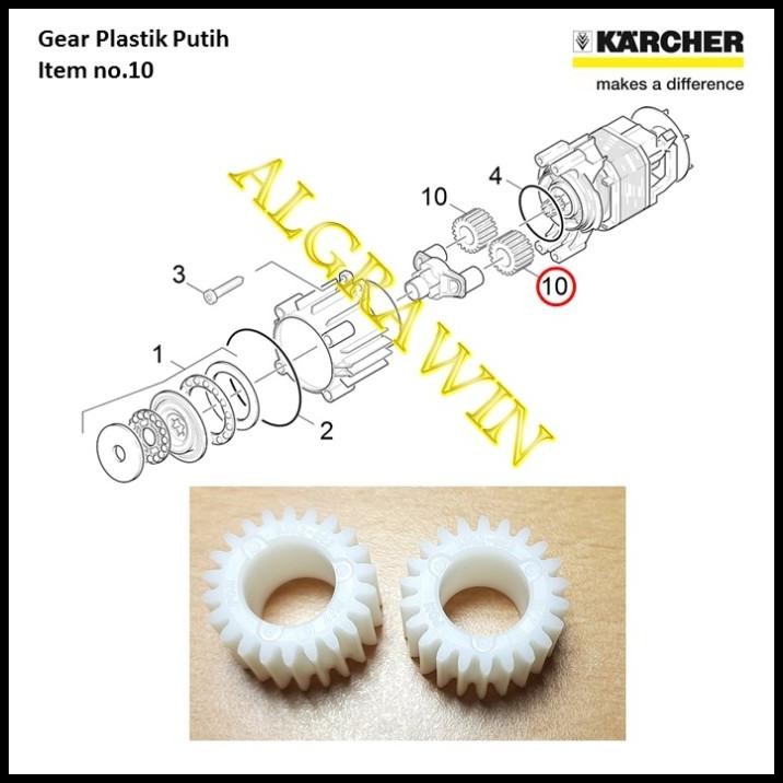 Karcher Gear Plastik Putih Planet Wheel For K1 K2 Spare Part