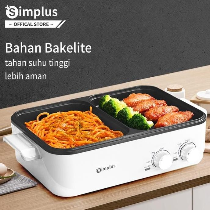 PAYDAY DOUBLE SUBSIDIES LIMITED GIFTSSimplus Panci & Pemanggang Elektrik Multifungsi Wajan 2 dalam 1