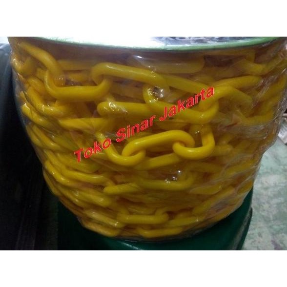 }}}}}}] Rantai Plastik 8 mm KUNING METER PERMETER METERAN Rante Pembatas Batas Jalan Talang Air Huja