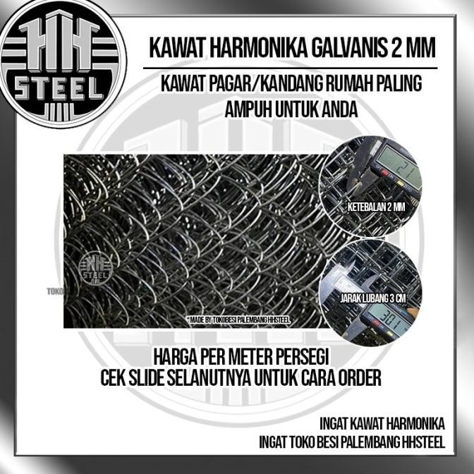 :>:>:>:>] KAWAT HARMONIKA GALVANIS TEBAL 2 MM LUBANG 3 CM HARGA  METER PERSEGI