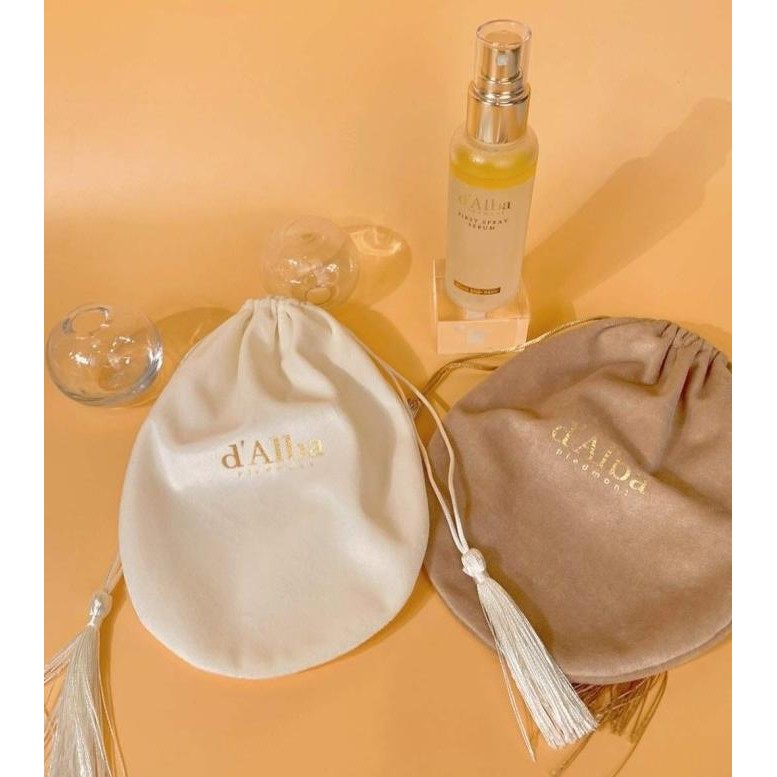 JUAL D'ALBA Velvet Round Cosmetic Pouch (Tas Kosmetik) Original D ALBA