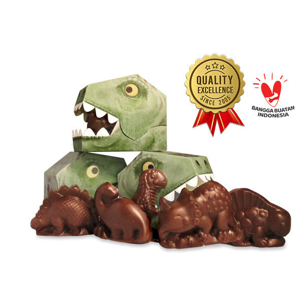

Chocolate Monggo | Dinosaurus Milk Chocolate 5x12g | Coklat Susu Hadiah Anak | Mainan Cokelat Dino Kado Lucu