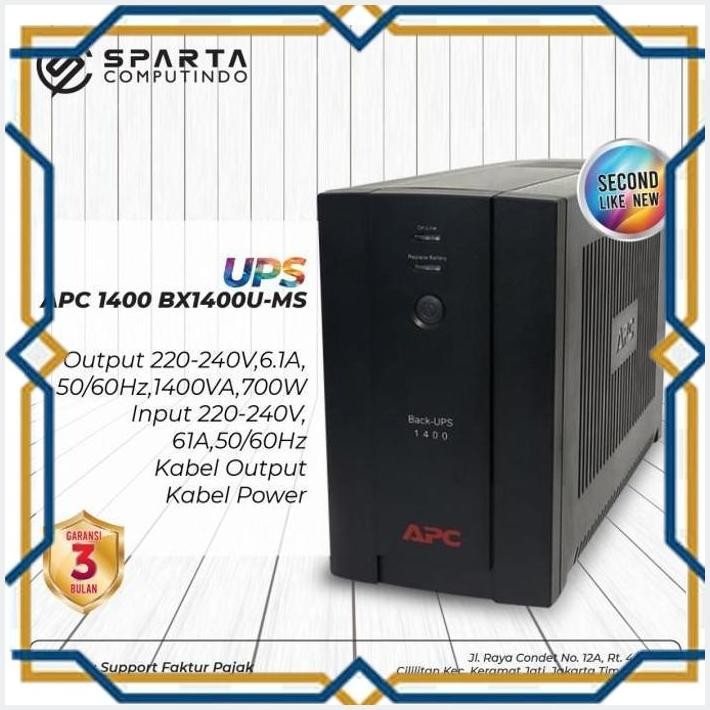 [CVS] Promo UPS APC 1400 INCLUDE 2 BATERAI NEW Model : BX1400U-MS