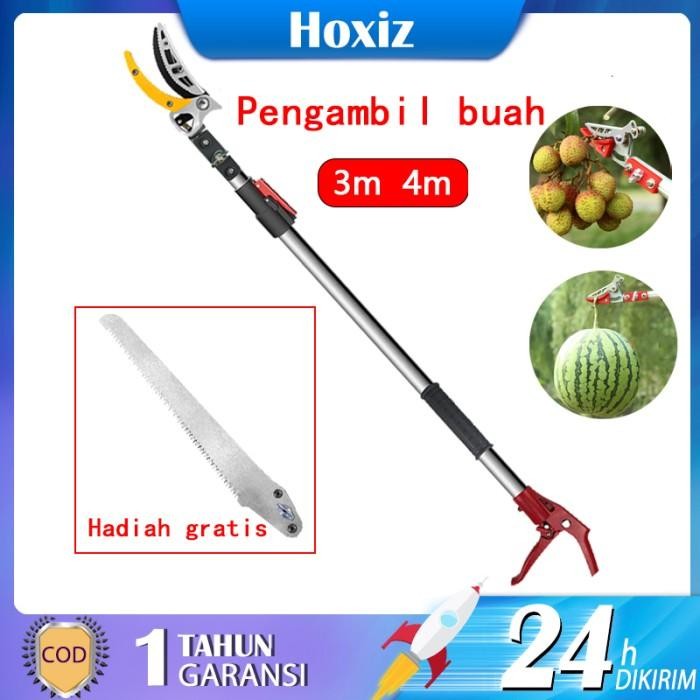4M Tree Pruner Galah Tongkat Pemotong Gergaji Gunting Pengambil Buah Original Dan Terpercaya