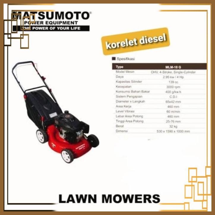 [KRT] MESIN POTONG RUMPUT DORONG MLM 18 G MATSUMOTO