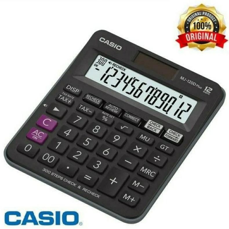 

hjg-7 CASIO MJ-120D PLUS - Check & Correct Calculator / Kalkulator Desktop Murah