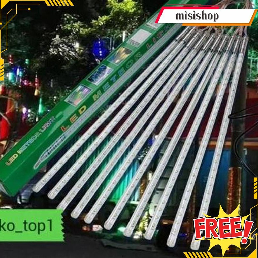 Lampu Led Hias Lampu Meteor Led Hujan 10Batang 50Cm  Full Colour Termurah Banget