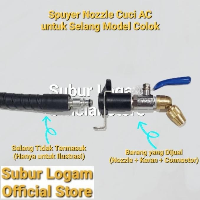 ] Nozzle Spuyer Cuci AC untuk Jet Cleaner Krisbow (Selang Model Colok)