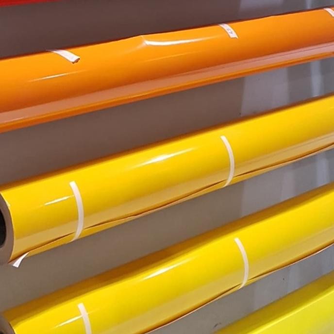 

Promo Sticker Vinyl Mactac Yellow Glossy lebar 123cm COD