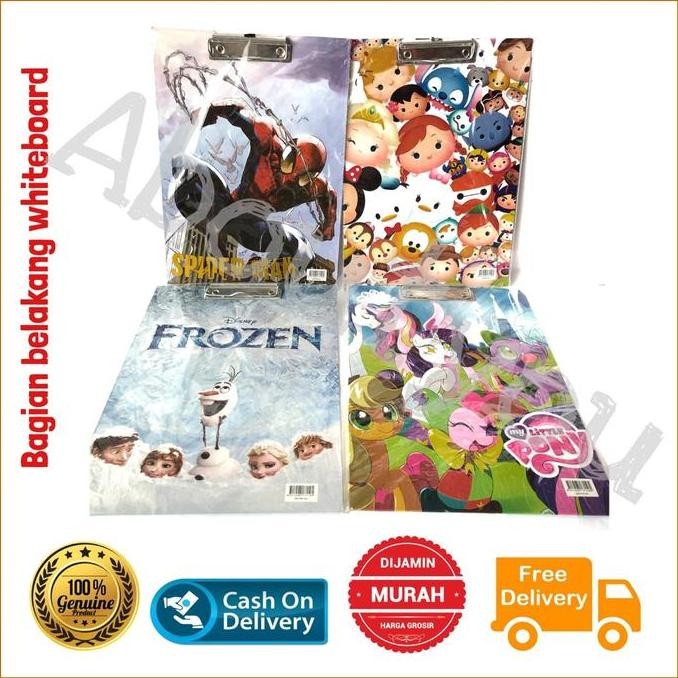 

10Pcs Papan Jalan Karakter / Clipboard Ujian Papan Tulis Anak Bolak Balik Besar Board Plastik Stationery Co