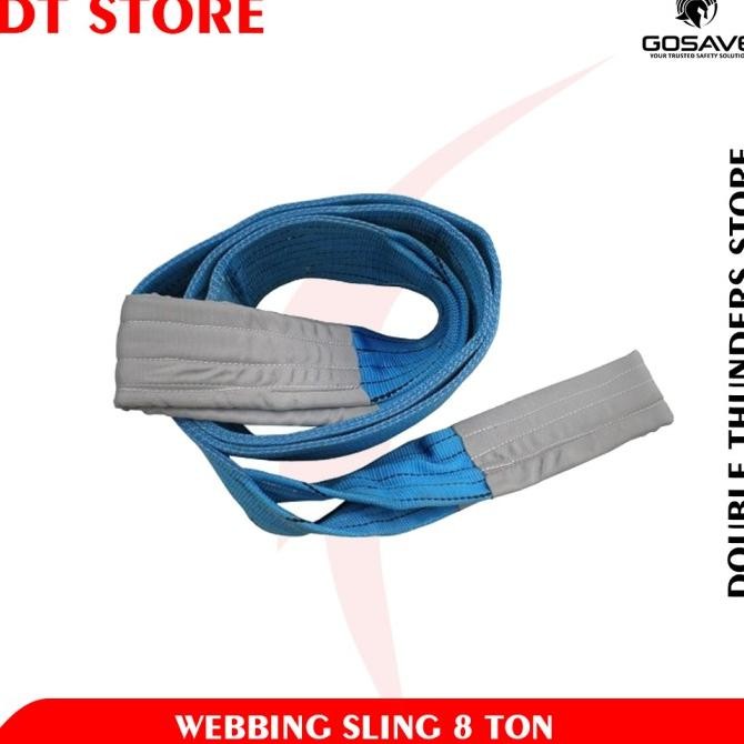 Gosave Webbing Sling Belt 8 Ton X 5 Meter / Tali Sabuk 8T X 5M New Stok