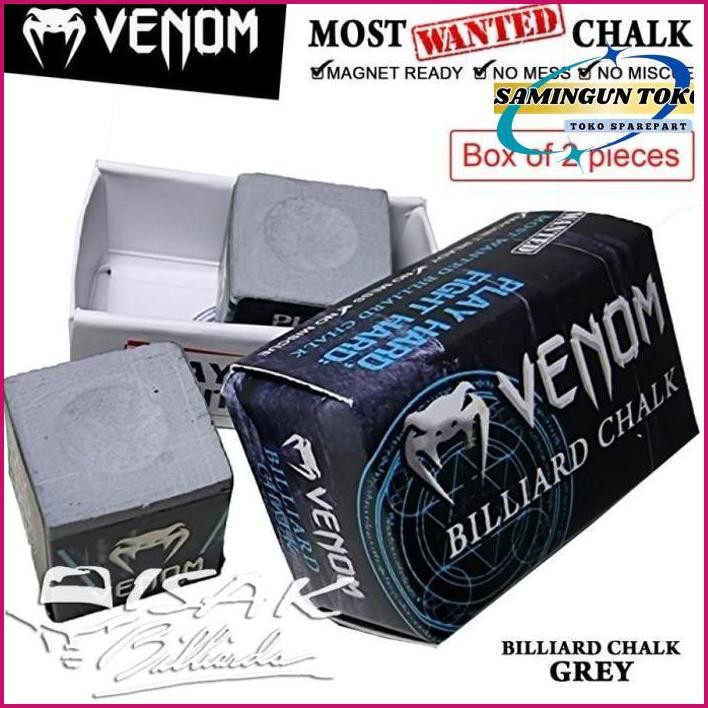 

Yok Di Order Venom Chalk Grey - Box 2Pc - Ready Billiard Chalks Kapur Biliar