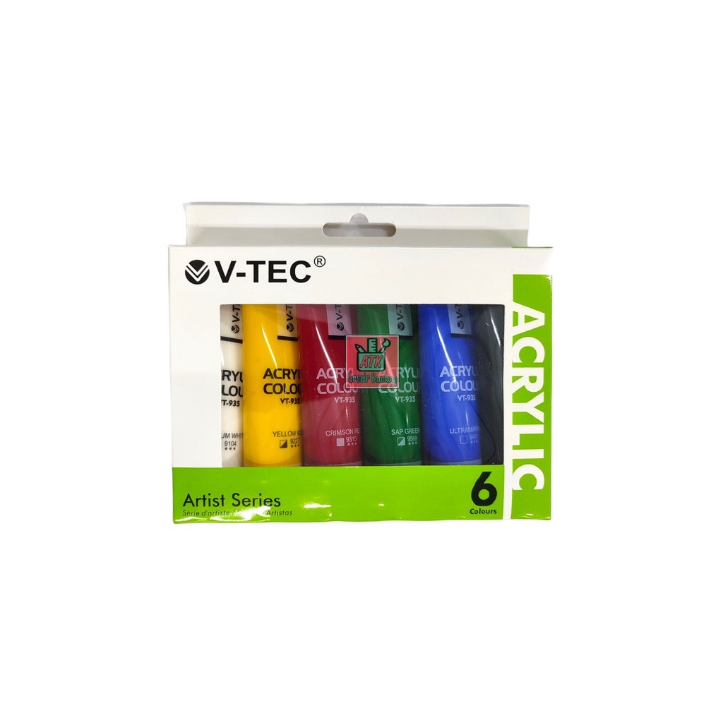 

Berkualitas Cat Akrilik Vtec Vt-635 Acrylic Colours 6 Warna X 35 Ml Set Shagb