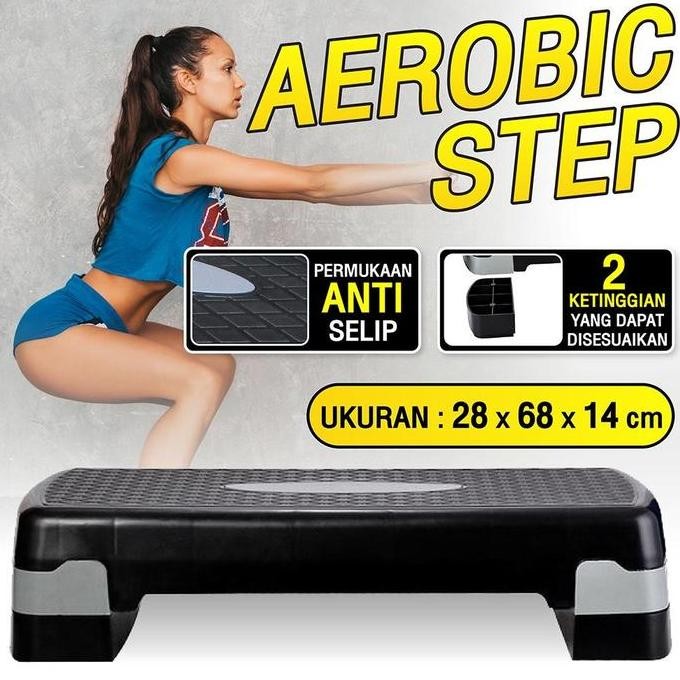 Better Grow Aerobic Step Alat Latihan Papan Senam Kebugaran Adjustable Olahraga