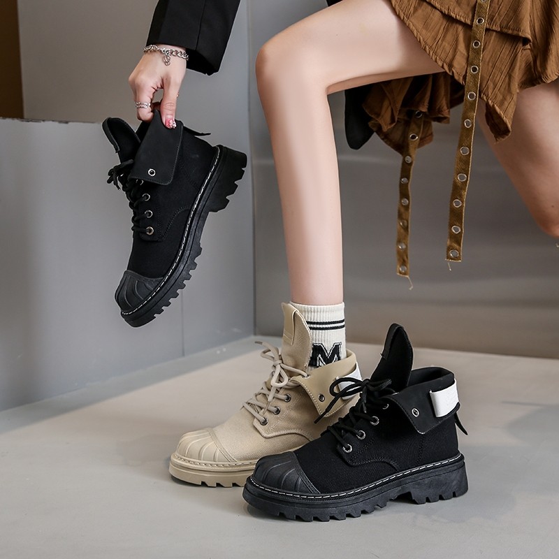 Tahan Lama Martin Boots Sepatu Boots Wanita Sepatu Boots Korean Style Martin Boots Premium