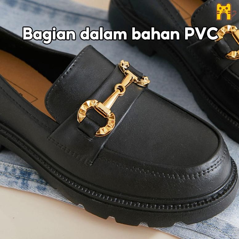 Sepatu Docmart Wanita /Sepatu Loafers / Sepatu Cewek / Pantofel Cewek / Sepatu Pantofel Karet / Sepa