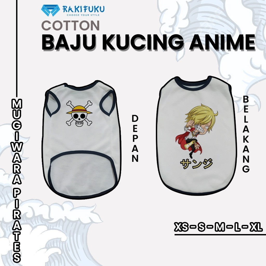 Baju Kucing Anjing lucu anime one piece sanji