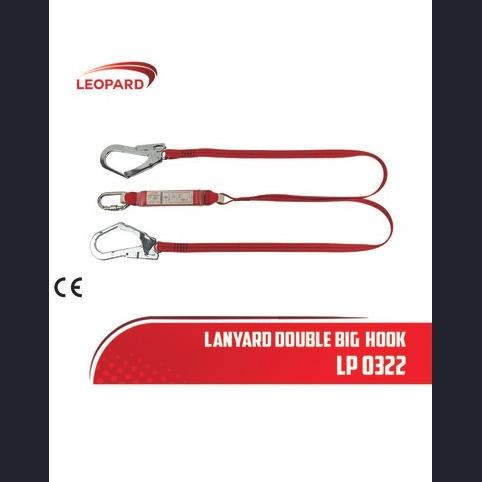 

Tali Lanyard Leopard Double Big Hook Plus Absorber Lp 0322 New Stok