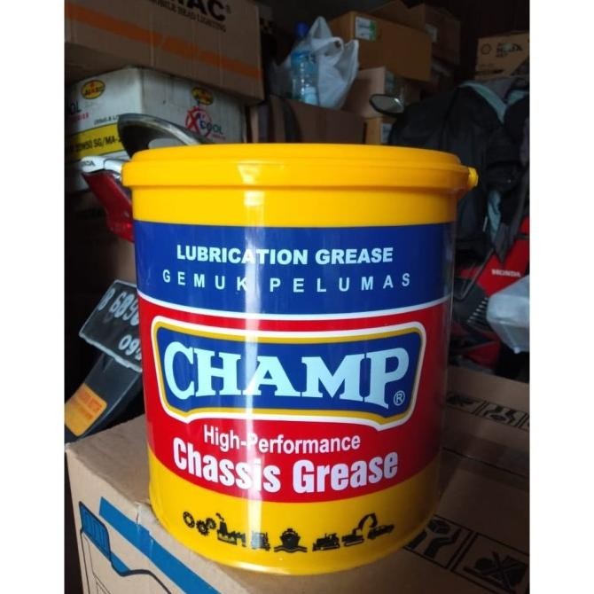 Gemuk Pelumas Stempet Alat Berat - CHAMP GREASE NLGI 3 Ember 3 KG TERBAIK