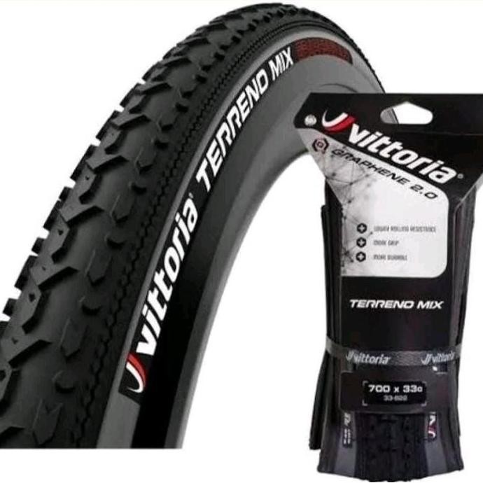 VITTORIA-Terreno Mix GRAPHENE 2.0 700 X 33-622 keflar GRAVEL Ban Luar 700 x 33C Vittoria Terreno Mix