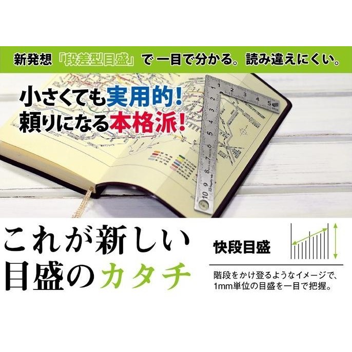 PENGGARIS SIKU MINI 5 X 10CM NIIGATA SEIKI STAINLESS STEEL CM-10KD