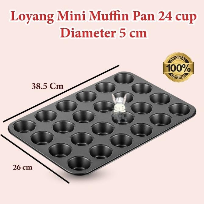 TERBARU - Loyang Mini Muffin Pan 24 Cup Anti Lengket