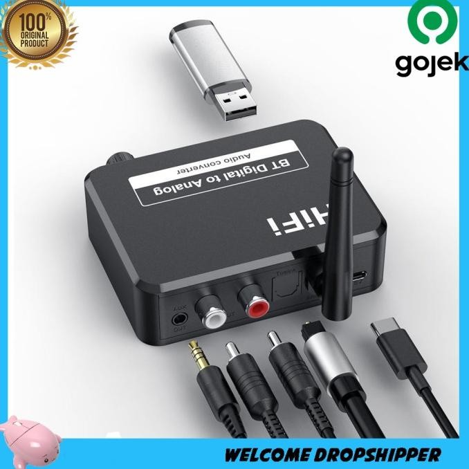 Promo VAORLO DAC Audio Bluetooth 5.1 Receiver HiFi Digital Analog BLS-B35 COD